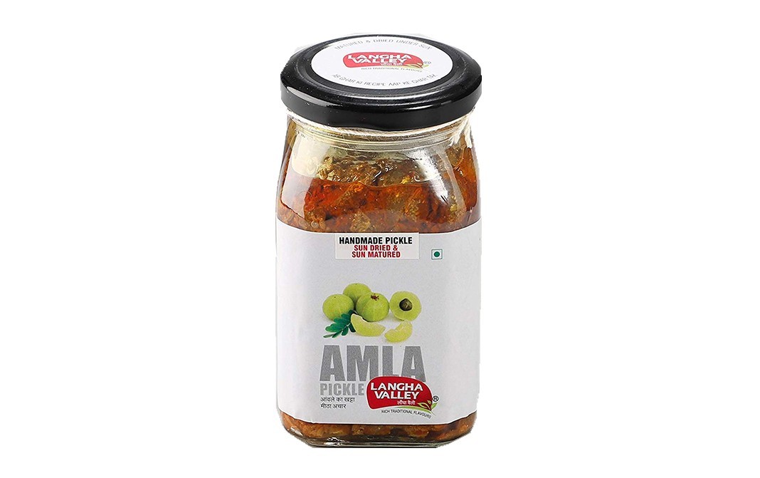 Langha Valley Amla Pickle    Glass Jar  385 grams